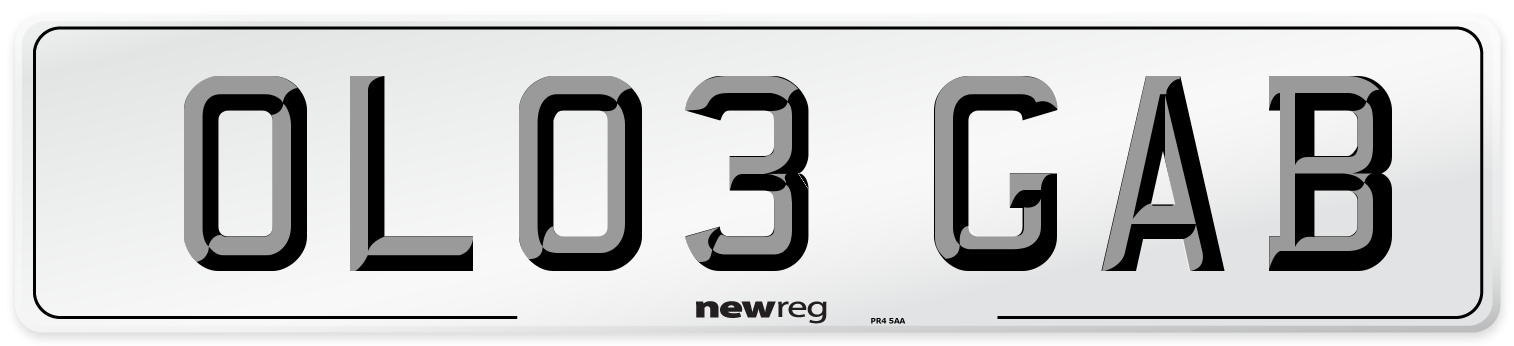 OL03 GAB Number Plate from New Reg
